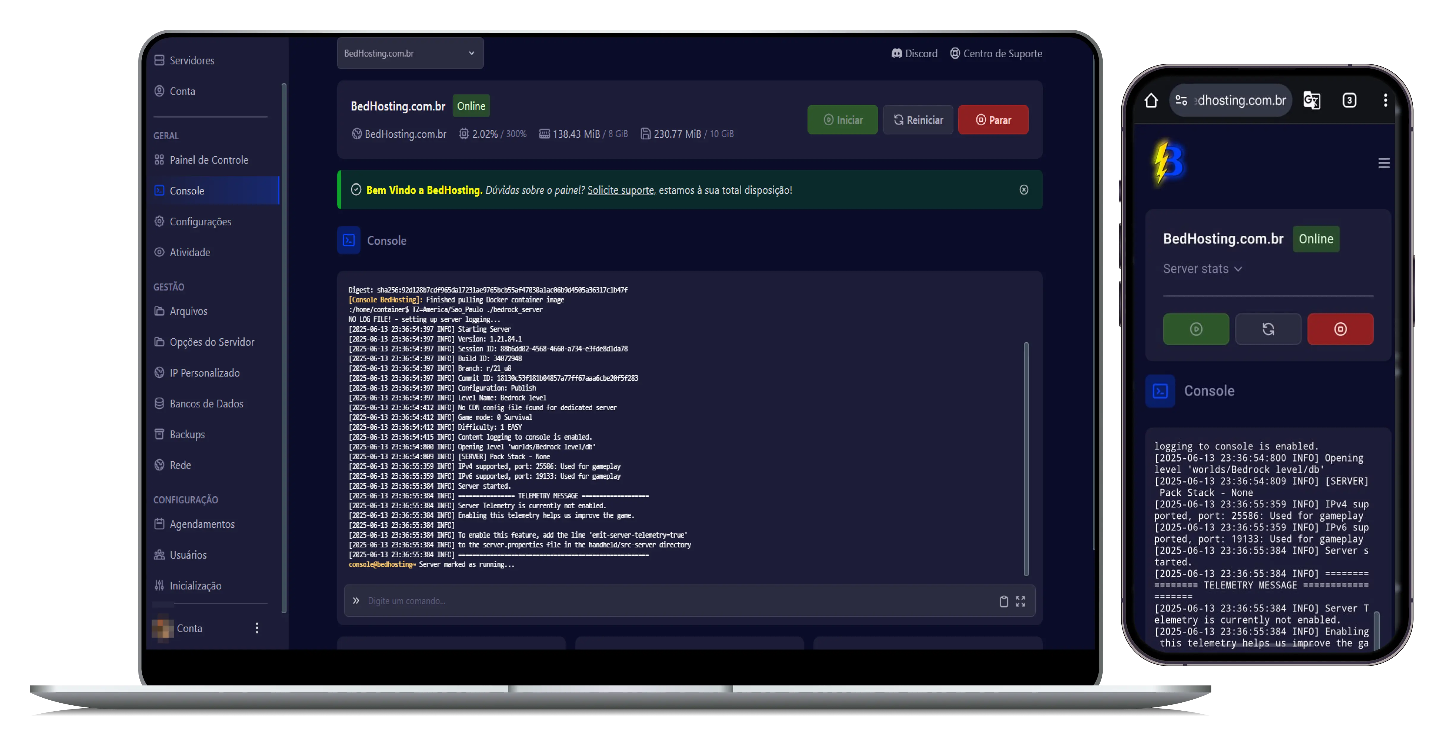 Painel BedHosting